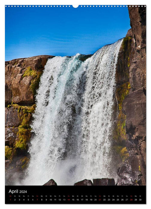 Natural views - waterfalls of the world (CALVENDO wall calendar 2024) 