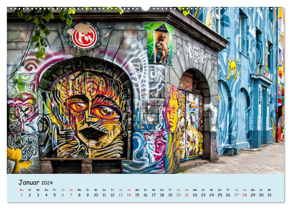 Düsseldorf - Die Kiefernstraße (CALVENDO Wandkalender 2024)