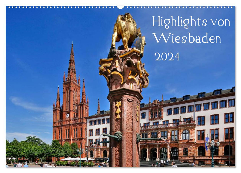 Highlights von Wiesbaden (CALVENDO Wandkalender 2024)