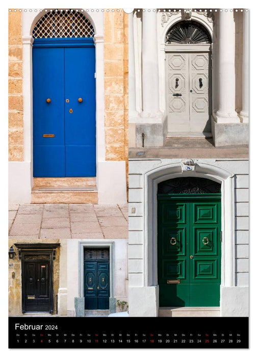 Maltese doors - atmospheric, beautiful and colorful (CALVENDO Premium Wall Calendar 2024) 