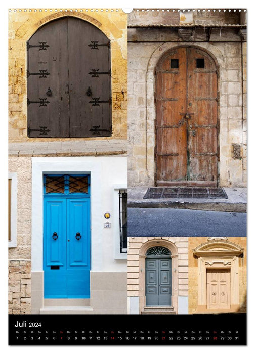 Maltesische Türen – Stimmungsvoll, schön und farbenfroh (CALVENDO Premium Wandkalender 2024)