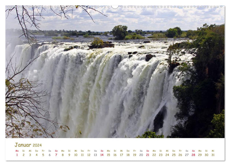 VICTORIA FALLS Wonders of Nature (CALVENDO Premium Wall Calendar 2024) 