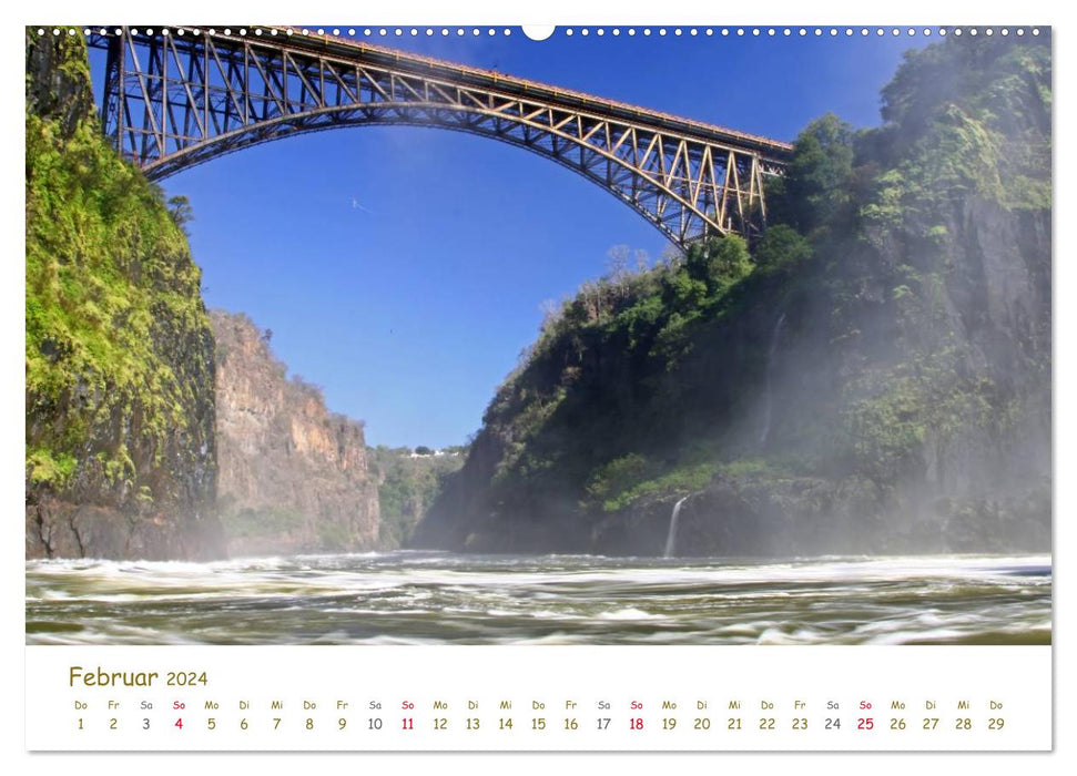 VICTORIA FALLS Wonders of Nature (CALVENDO Premium Wall Calendar 2024) 