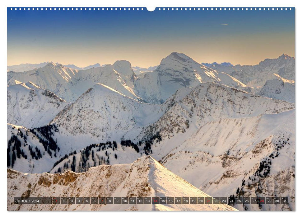 Magical mountain world, between sunrise and sunset (CALVENDO Premium Wall Calendar 2024) 