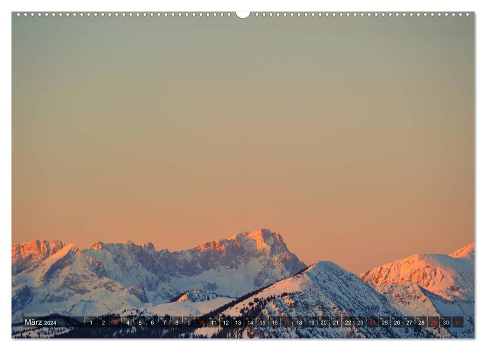 Magische Bergwelt, zwischen Sonnenaufgang und Sonnenuntergang (CALVENDO Premium Wandkalender 2024)