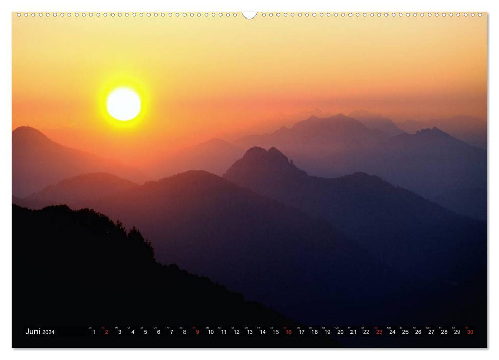 Magische Bergwelt, zwischen Sonnenaufgang und Sonnenuntergang (CALVENDO Premium Wandkalender 2024)