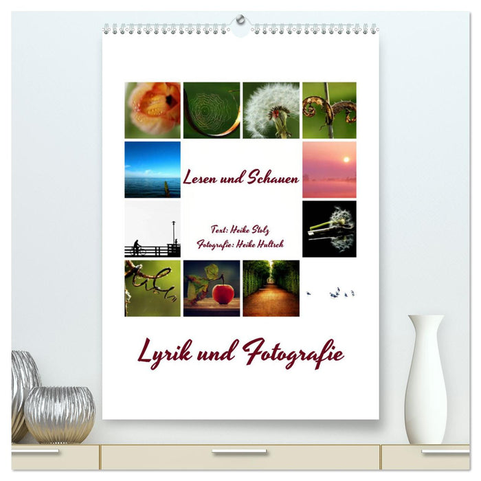 Poetry and Photography - Reading and Watching (CALVENDO Premium Wall Calendar 2024) 