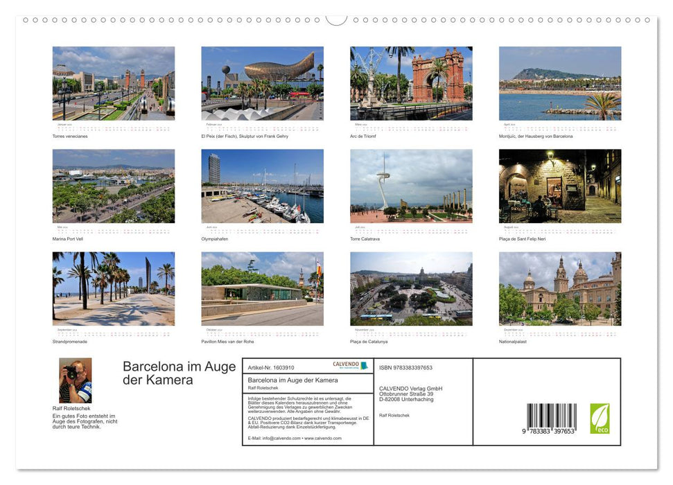 Barcelona in the eye of the camera (CALVENDO Premium Wall Calendar 2024) 
