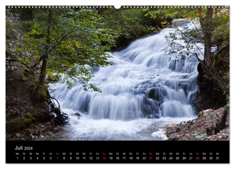 Natural views - waterfalls (CALVENDO Premium wall calendar 2024) 