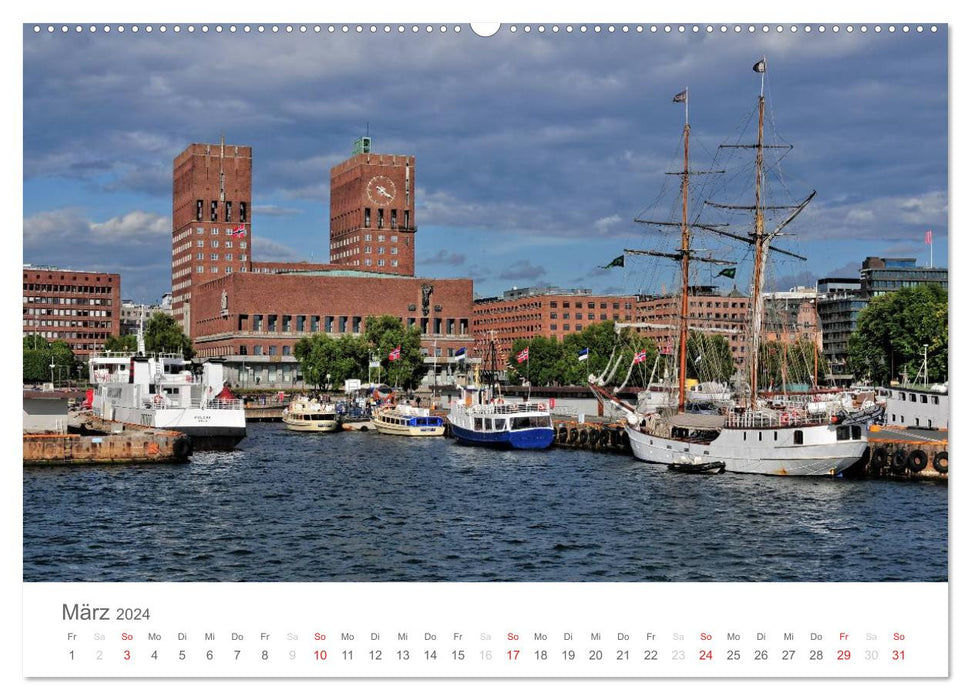 Oslo in the eye of the photographer (CALVENDO Premium Wall Calendar 2024) 