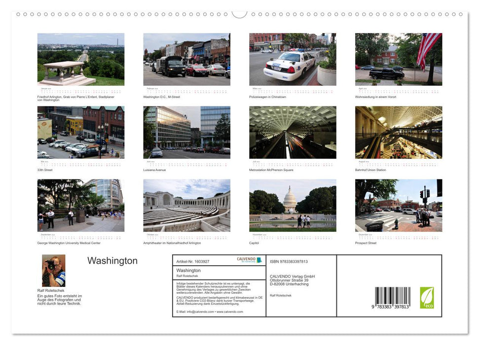 Washington im Auge des Fotografen (CALVENDO Premium Wandkalender 2024)