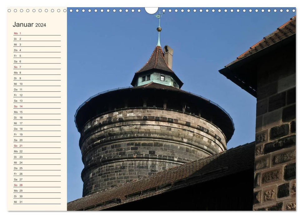 Imperial City of Nuremberg (CALVENDO Wall Calendar 2024) 