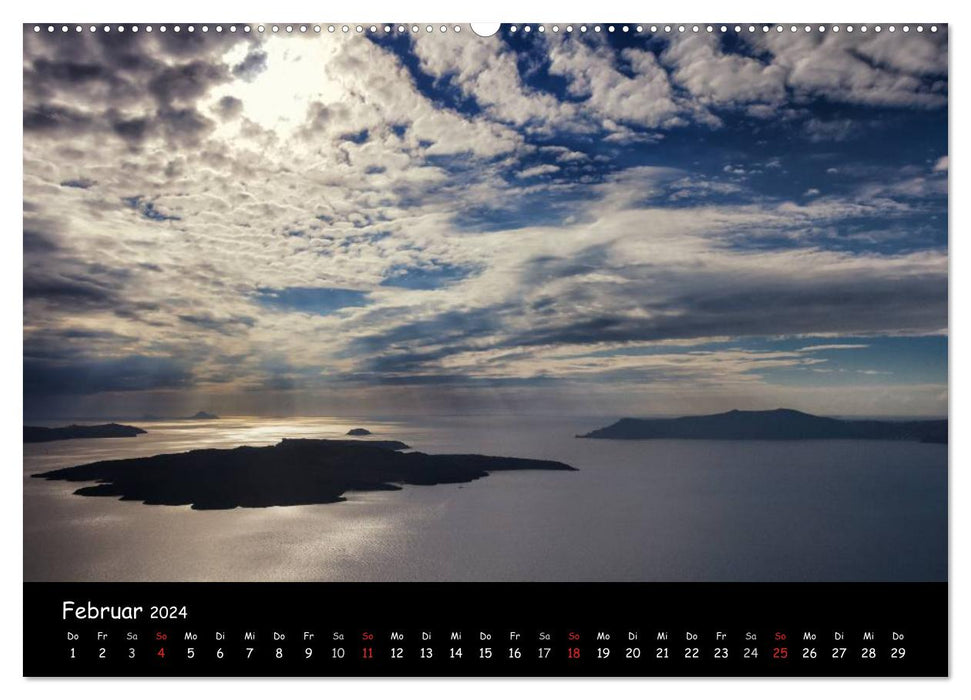 Santorin - Tanz auf dem Vulkan (CALVENDO Premium Wandkalender 2024)