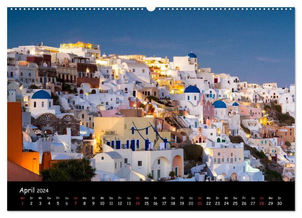 Santorini - Dance on the Volcano (CALVENDO Premium Wall Calendar 2024) 