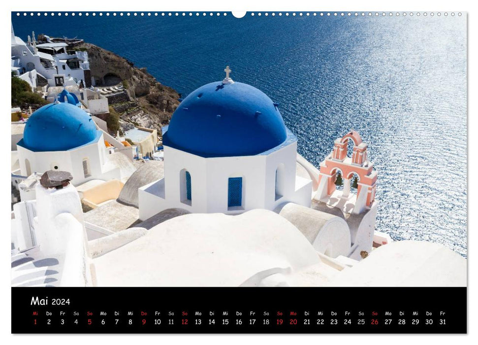 Santorini - Dance on the Volcano (CALVENDO Premium Wall Calendar 2024) 