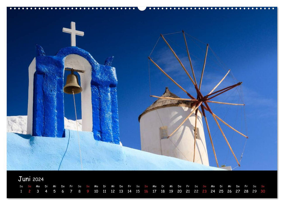 Santorini - Dance on the Volcano (CALVENDO Premium Wall Calendar 2024) 