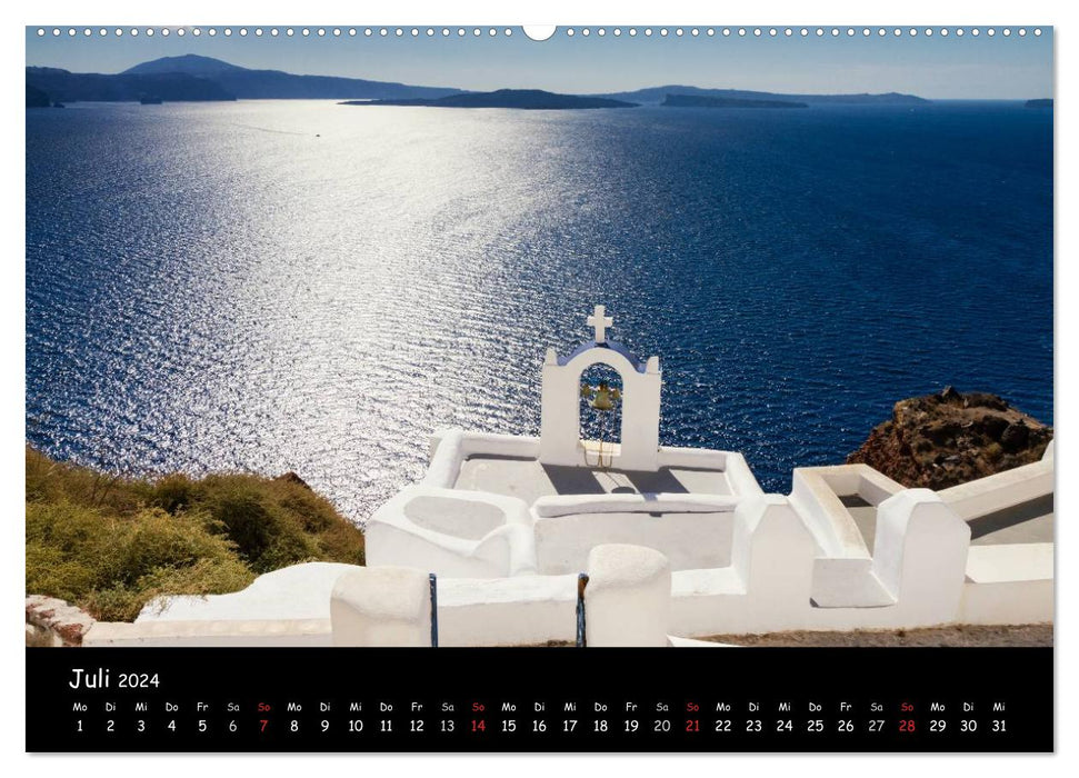 Santorini - Dance on the Volcano (CALVENDO Premium Wall Calendar 2024) 