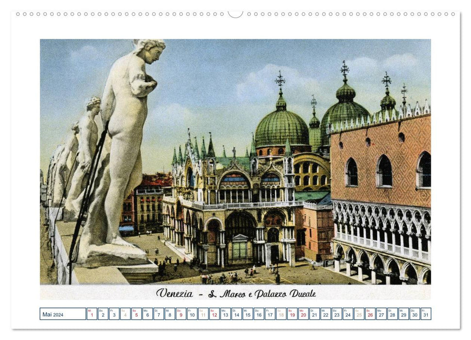 Memories of old Venice: Historical engravings from the lagoon city (CALVENDO wall calendar 2024) 