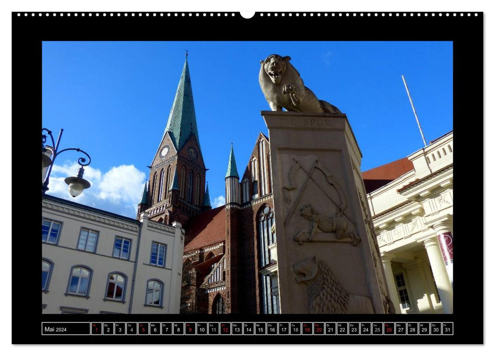 Residential City of Schwerin (CALVENDO Premium Wall Calendar 2024) 