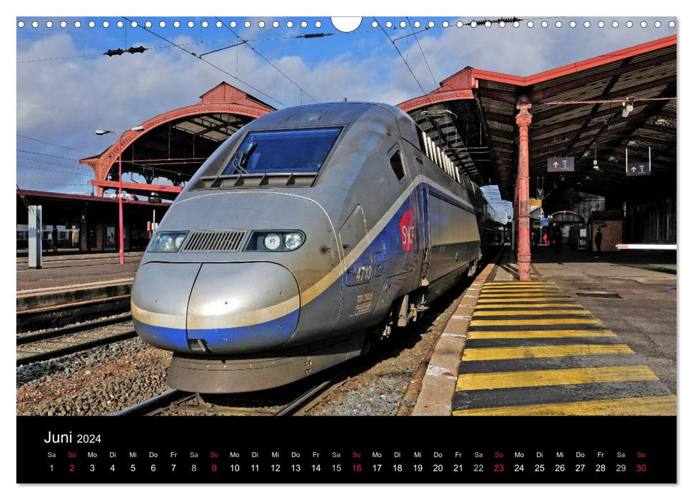 Europäische Eisenbahnen im Auge der Kamera (CALVENDO Wandkalender 2024)