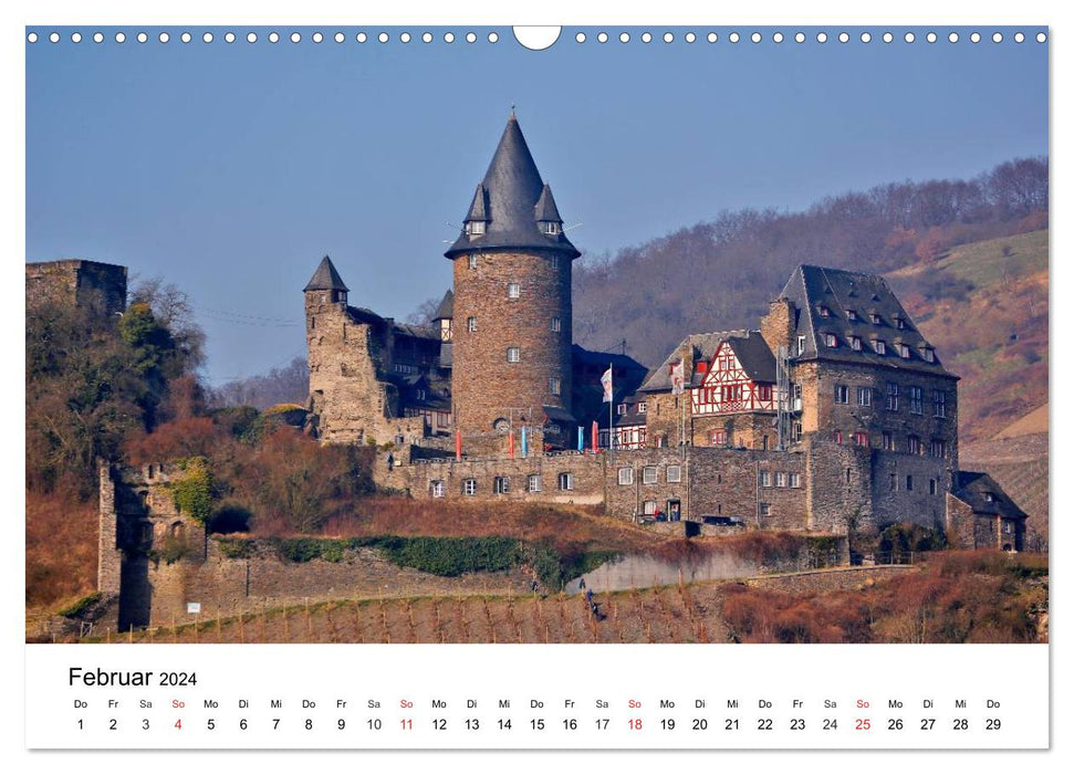 Rhein und Burgen (CALVENDO Wandkalender 2024)