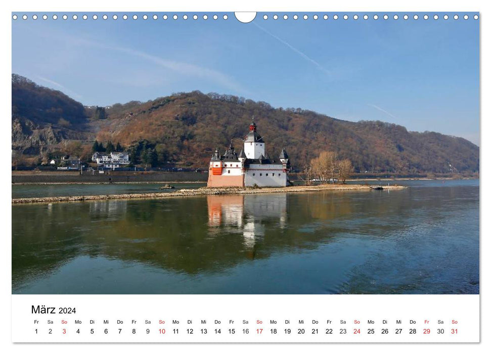 Rhein und Burgen (CALVENDO Wandkalender 2024)