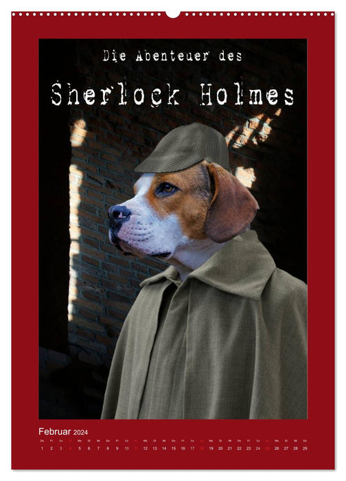 Dogs as heroes in literature (CALVENDO Premium Wall Calendar 2024) 