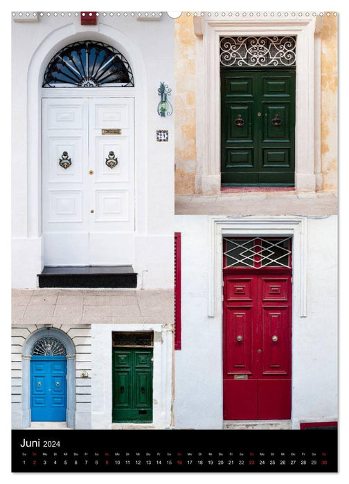 Maltesische Türen – Stimmungsvoll, schön und farbenfroh (CALVENDO Wandkalender 2024)