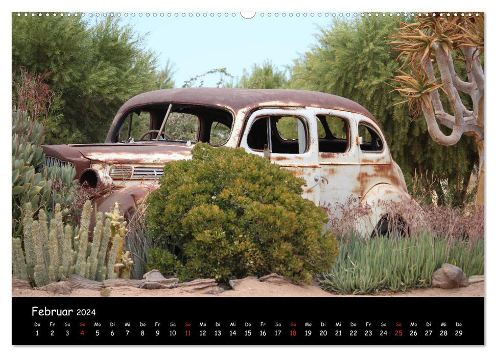 Fascination Namibie - Des voitures classiques avec une différence (Calvendo Premium Wall Calendar 2024) 
