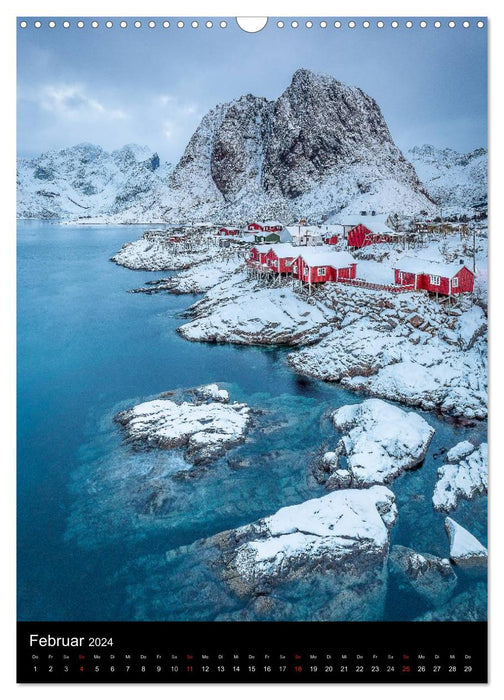 LOFOTEN - destination de rêve dans le nord de la Norvège (calendrier mural CALVENDO 2024) 