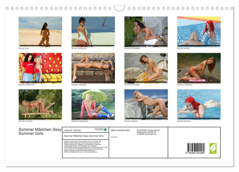 Sommermädchen - Sexy Summer Girls (CALVENDO Wandkalender 2024)