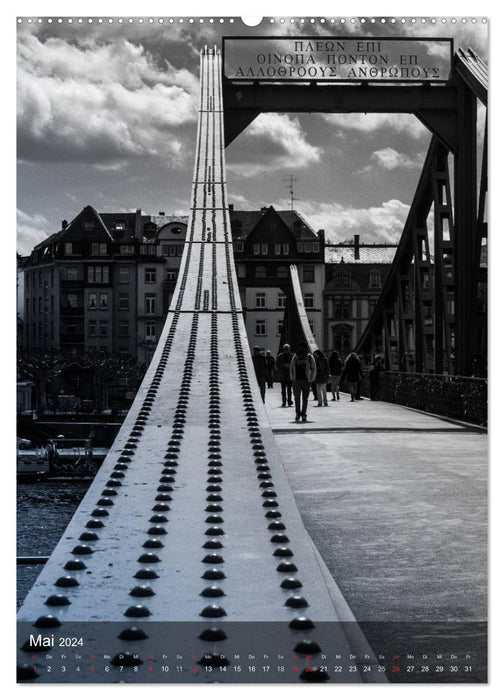 Frankfurt monochrom (CALVENDO Premium Wandkalender 2024)