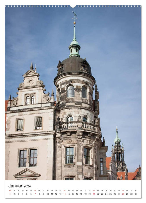 Dresden - Beeindruckende Architektur (CALVENDO Premium Wandkalender 2024)