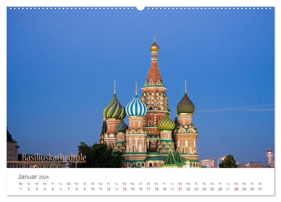 Sur les voies navigables de Russie (Calendrier mural CALVENDO Premium 2024) 