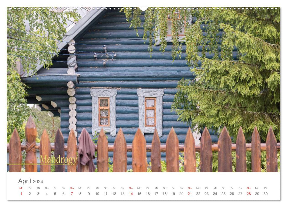 Sur les voies navigables de Russie (Calendrier mural CALVENDO Premium 2024) 