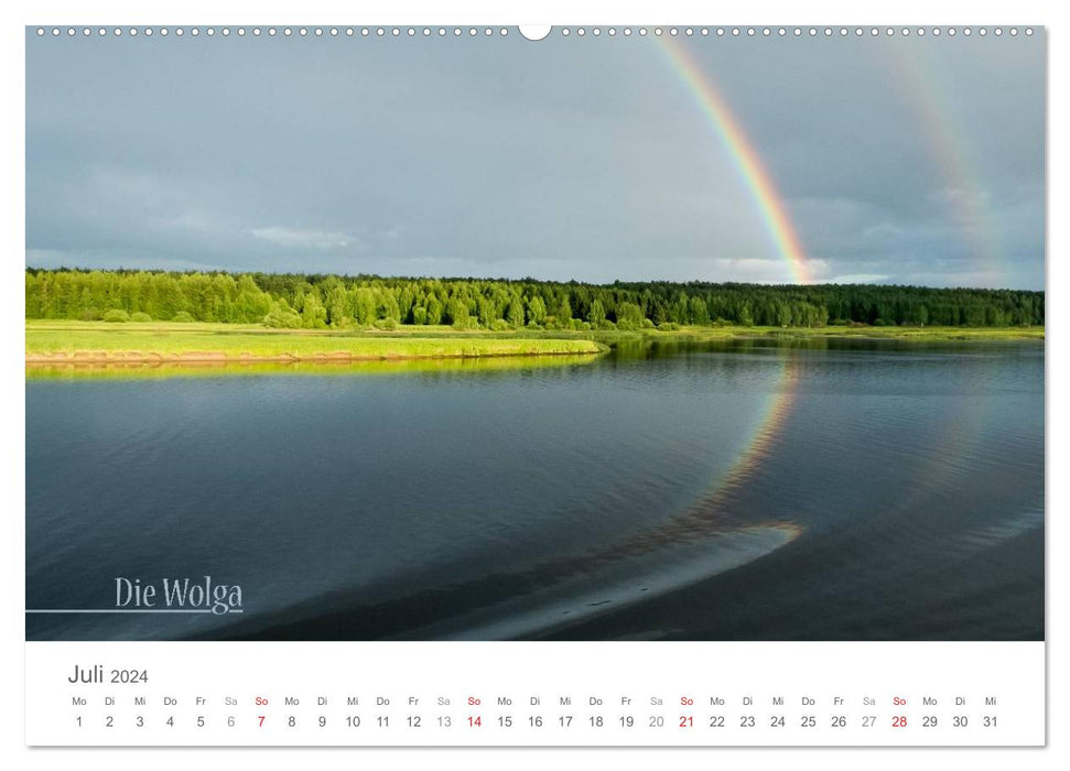 Sur les voies navigables de Russie (Calendrier mural CALVENDO Premium 2024) 