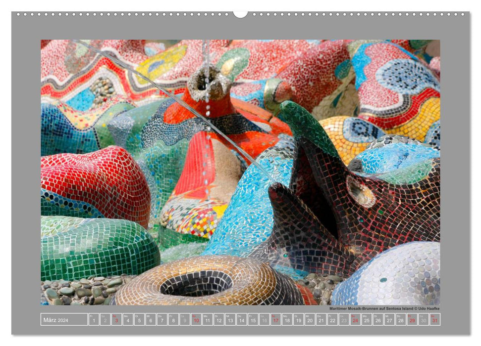 Singapour coloré (Calvendo Premium Wall Calendar 2024) 