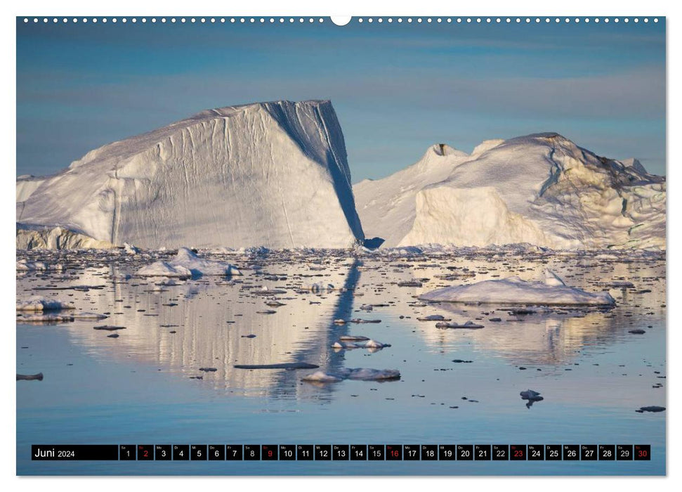 Fjord glacé d'Ilulissat, Groenland. GLACE - FORME ET LUMIÈRE (Calendrier mural CALVENDO Premium 2024) 