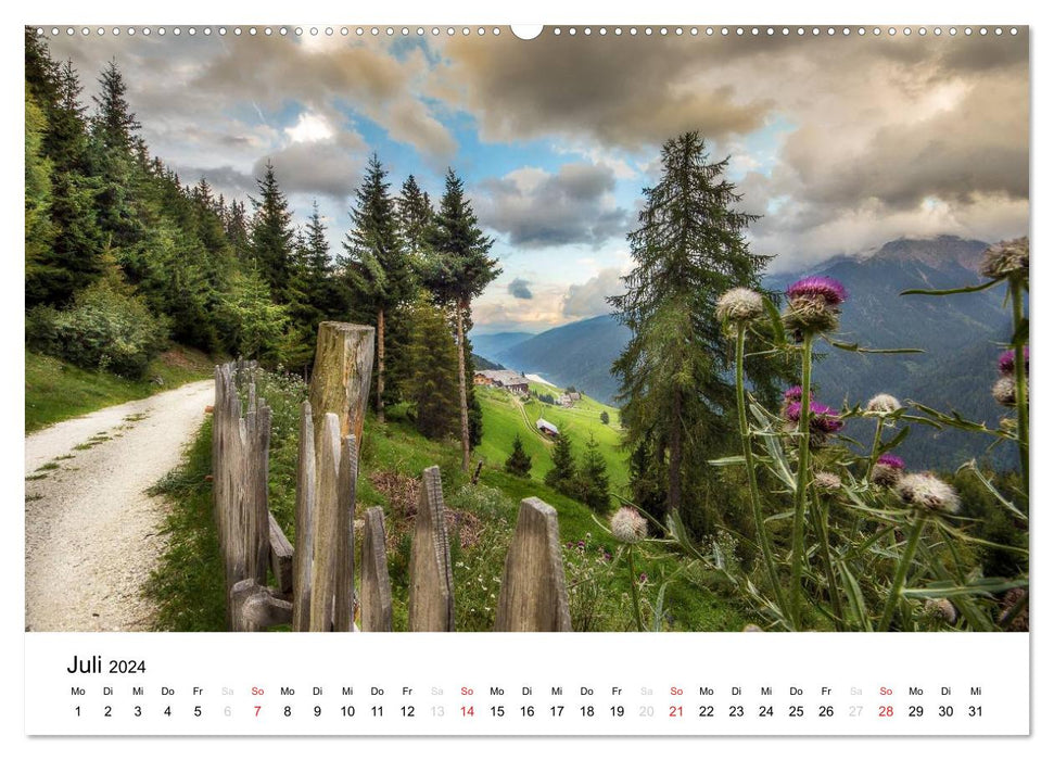 Bergbauernhöfe im Ultental (CALVENDO Premium Wandkalender 2024)