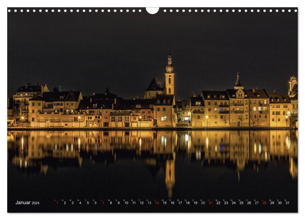 Unterfranken bei Nacht (CALVENDO Wandkalender 2024)