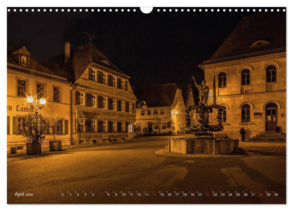 Unterfranken bei Nacht (CALVENDO Wandkalender 2024)