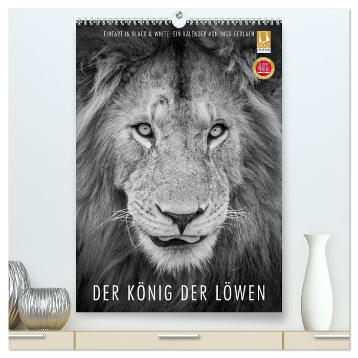 FineArt in Black and White: Der König der Löwen (CALVENDO Premium Wandkalender 2024)