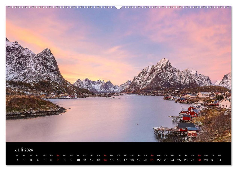 LOFOTEN - île paradisiaque au nord de la Norvège (Calvendo Premium Wall Calendar 2024) 