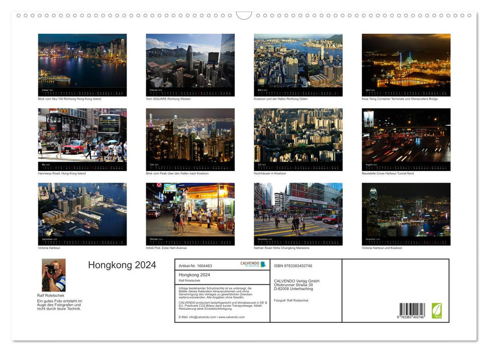 Hongkong im Auge des Fotografen (CALVENDO Wandkalender 2024)