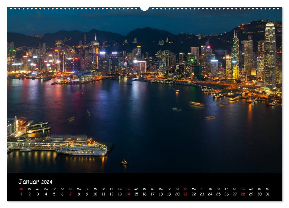 Hong Kong dans l'oeil du photographe (Calendrier mural CALVENDO 2024) 