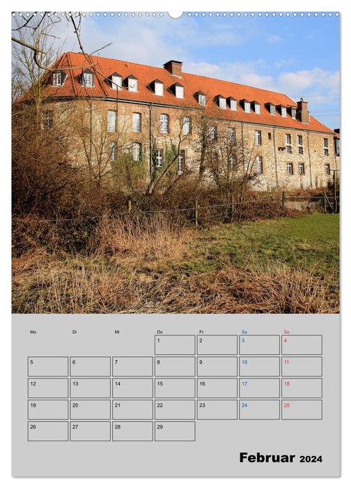 Düsseldorfer Burgen und Schlösser (CALVENDO Premium Wandkalender 2024)