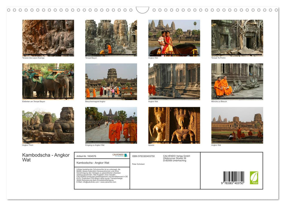Kambodscha - Angkor Wat (CALVENDO Wandkalender 2024)