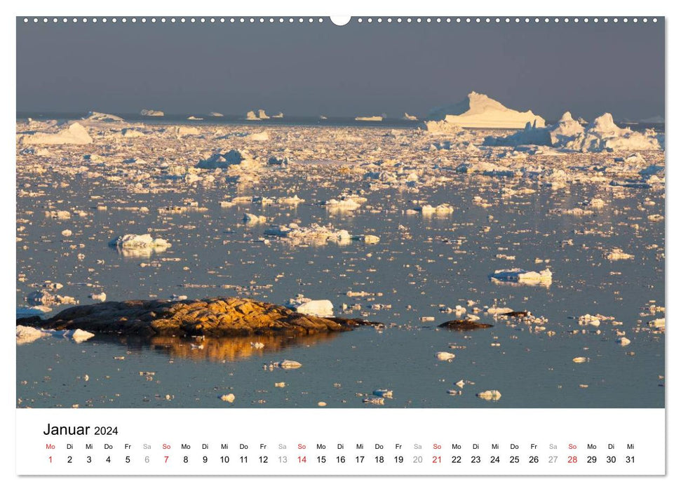 Rund um den Ilulissat Eisfjord - GRÖNLAND 2024 (CALVENDO Wandkalender 2024)