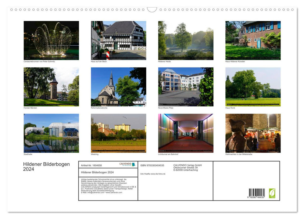 Hilden picture sheet 2024 (CALVENDO wall calendar 2024) 