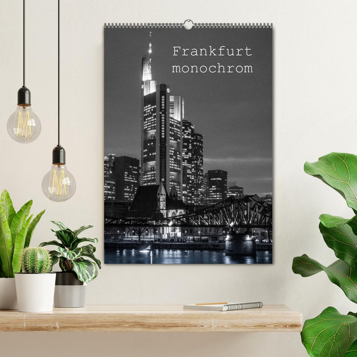 Frankfurt monochrom (CALVENDO Wandkalender 2024)